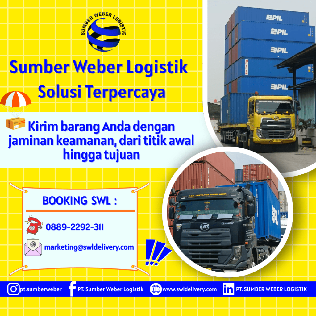 Sumber Weber Logistik menjadi solusi terpercaya untuk bisnis anda. Kirim barang anda dengan jaminan keamanan dari titik awal hingga sampai di tujuan.